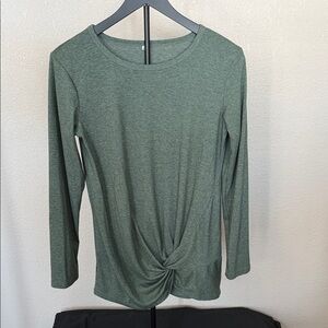 Green Knot Front Women's Top